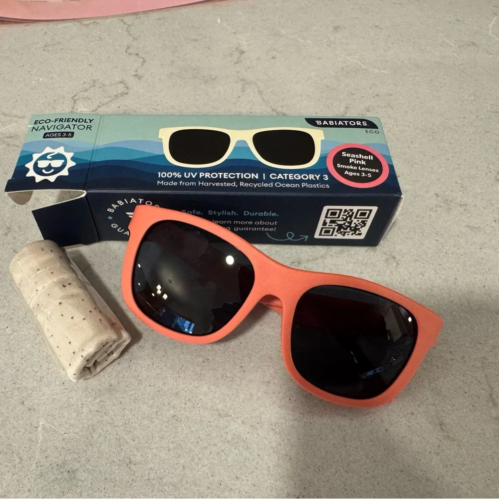 Babiator sunglasses seashell pink age 3-5 with 100% uv protection